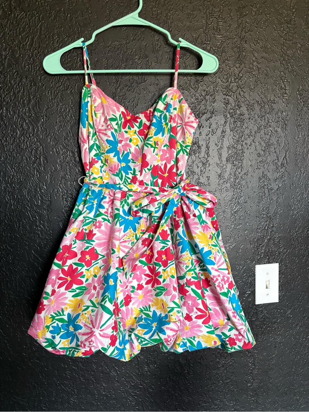 B. Smart Floral Sundress in White, Pink, Green, Yellow, Blue